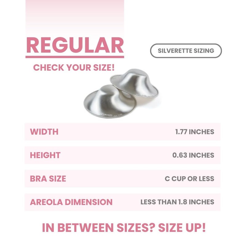 SILVERETTE® The Original Silver Nursing Cups, Nipple Covers for Breastfeeding Essentials, Pure 925 Silver Nipple Shields for Breastfeeding Newborn, Lightweight Nursing Cups, Regular Size - Image 4